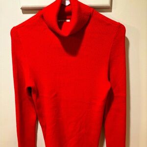 Style & Co. Red T-Neck Sweater, Size L